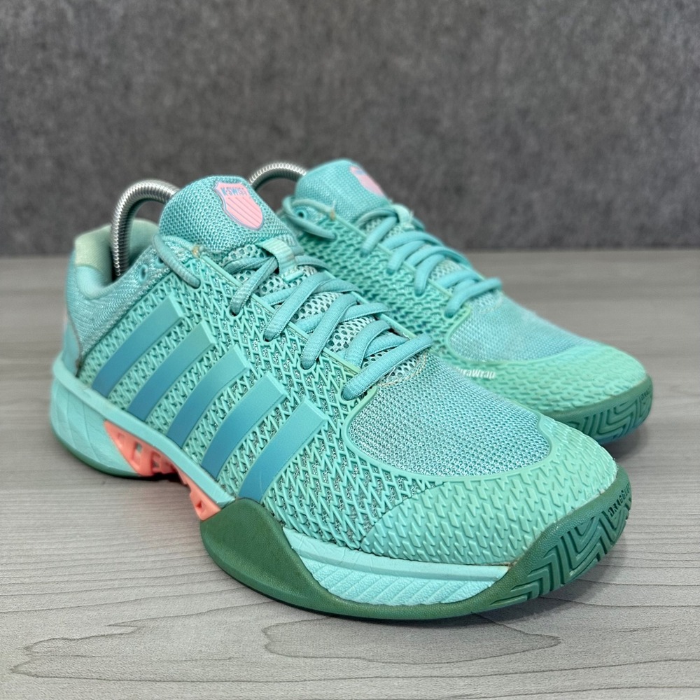 K-Swiss Express Light Pickleball Shoes Womens 8.5 Blue Mint Green Athletic Court